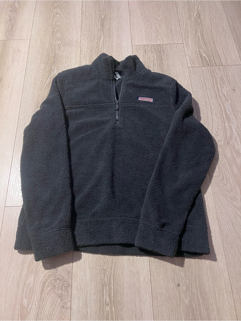 Vineyard Vines Black Half-Zip Sherpa Pullover